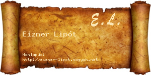 Eizner Lipót névjegykártya